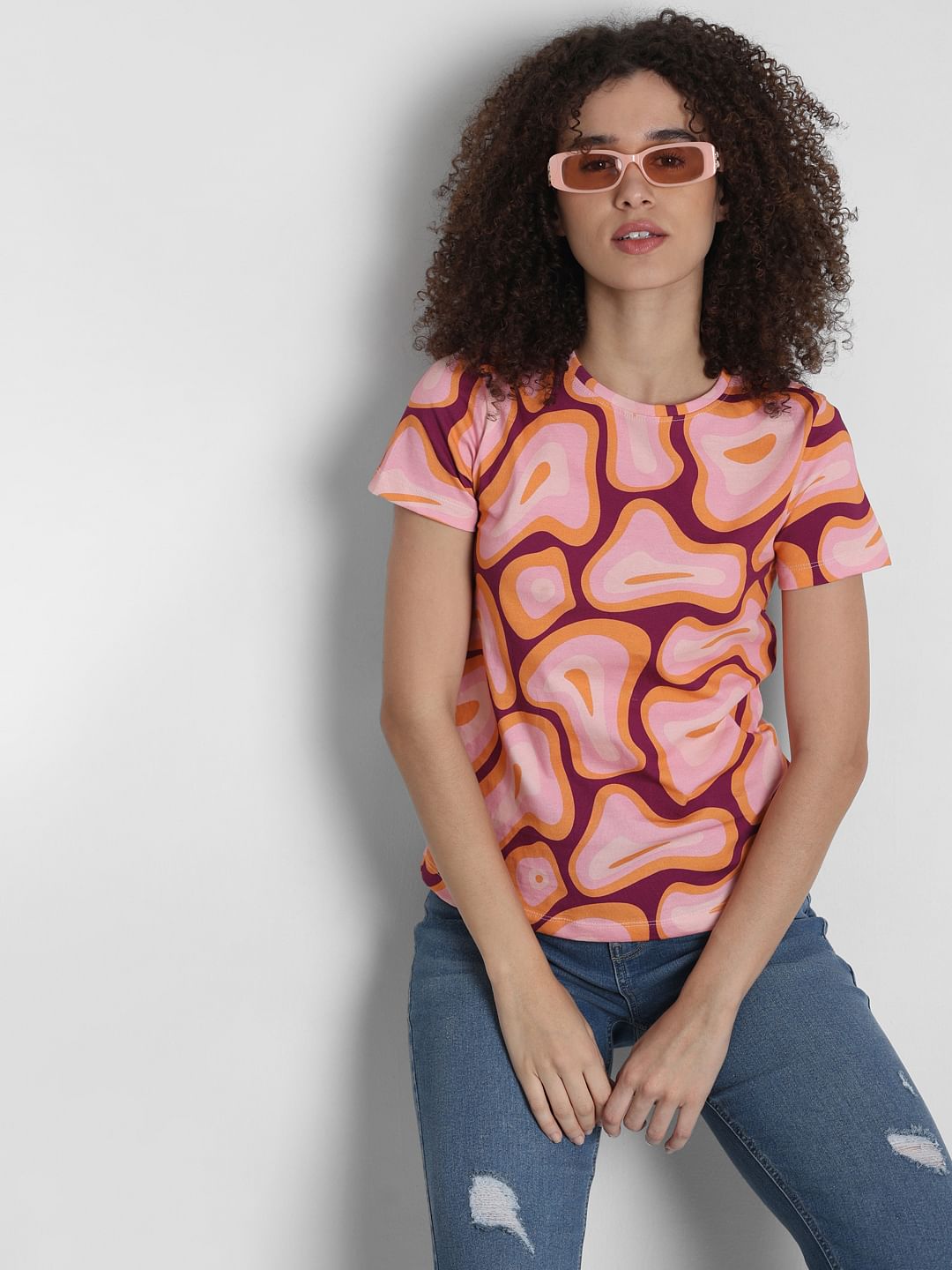 Pink Printed T-Shirt