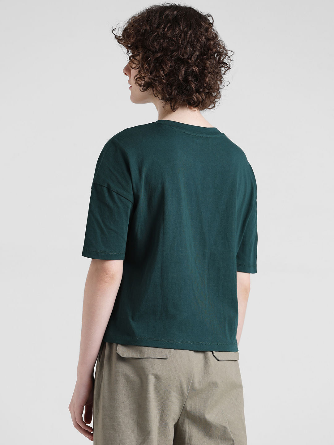 Green Graphic Print Boxy T-Shirt