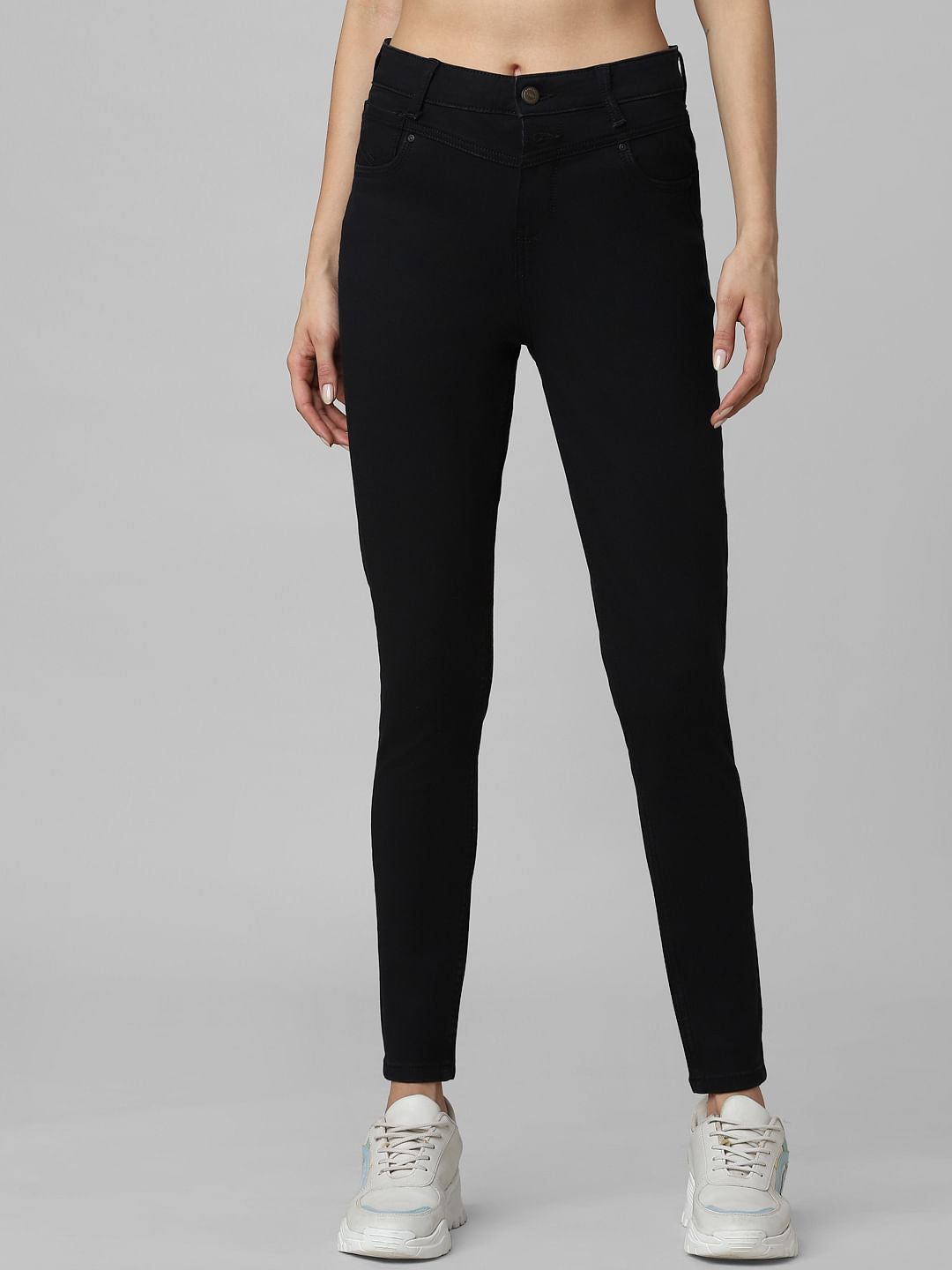 Black High Rise Skinny Jeans