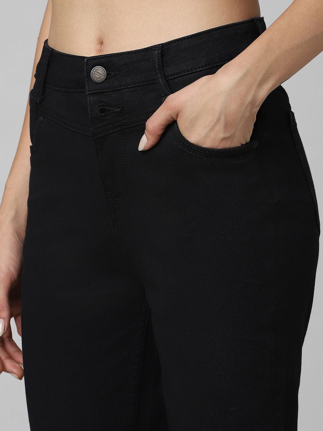 Black High Rise Skinny Jeans