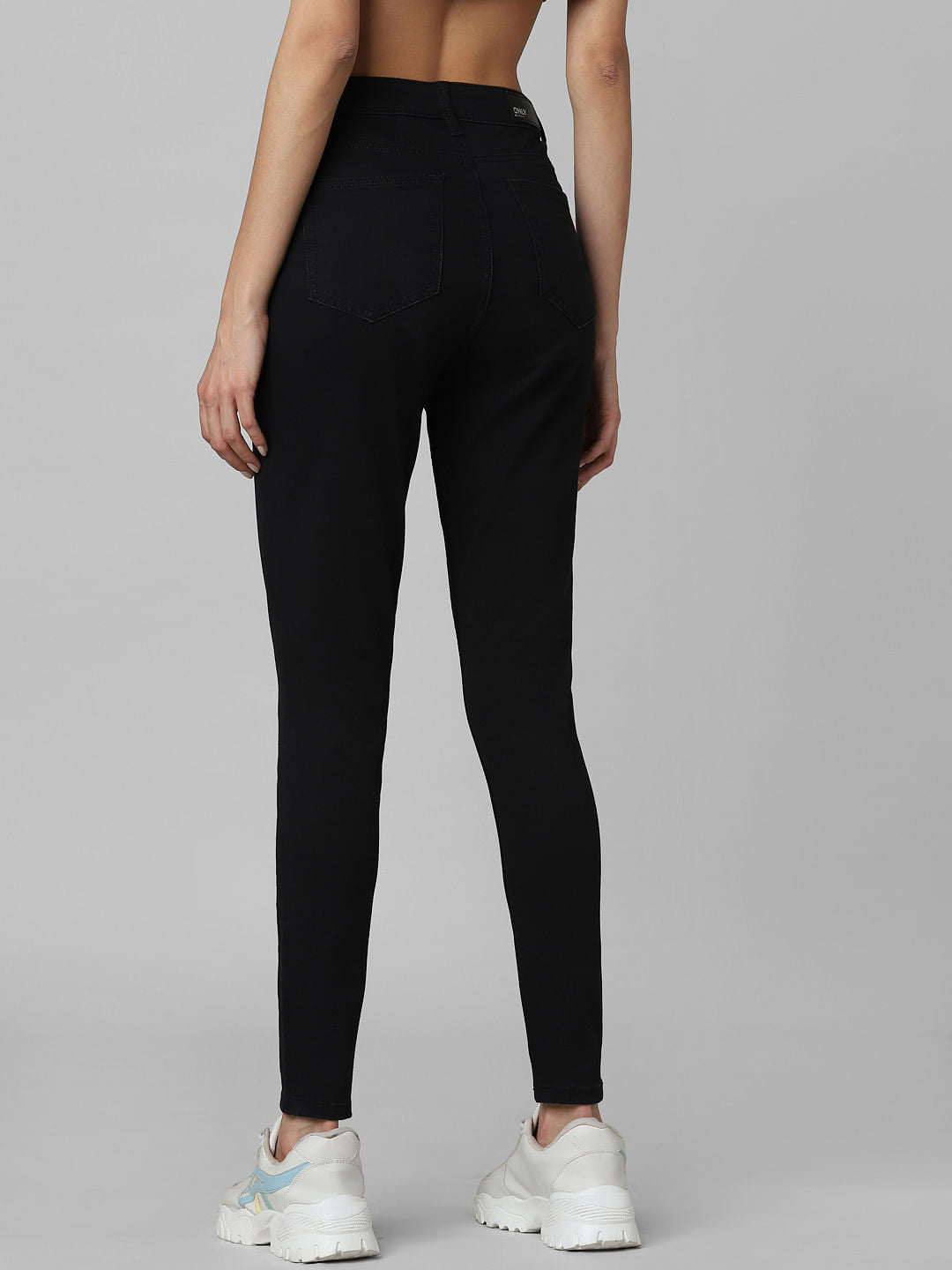 Black High Rise Skinny Jeans