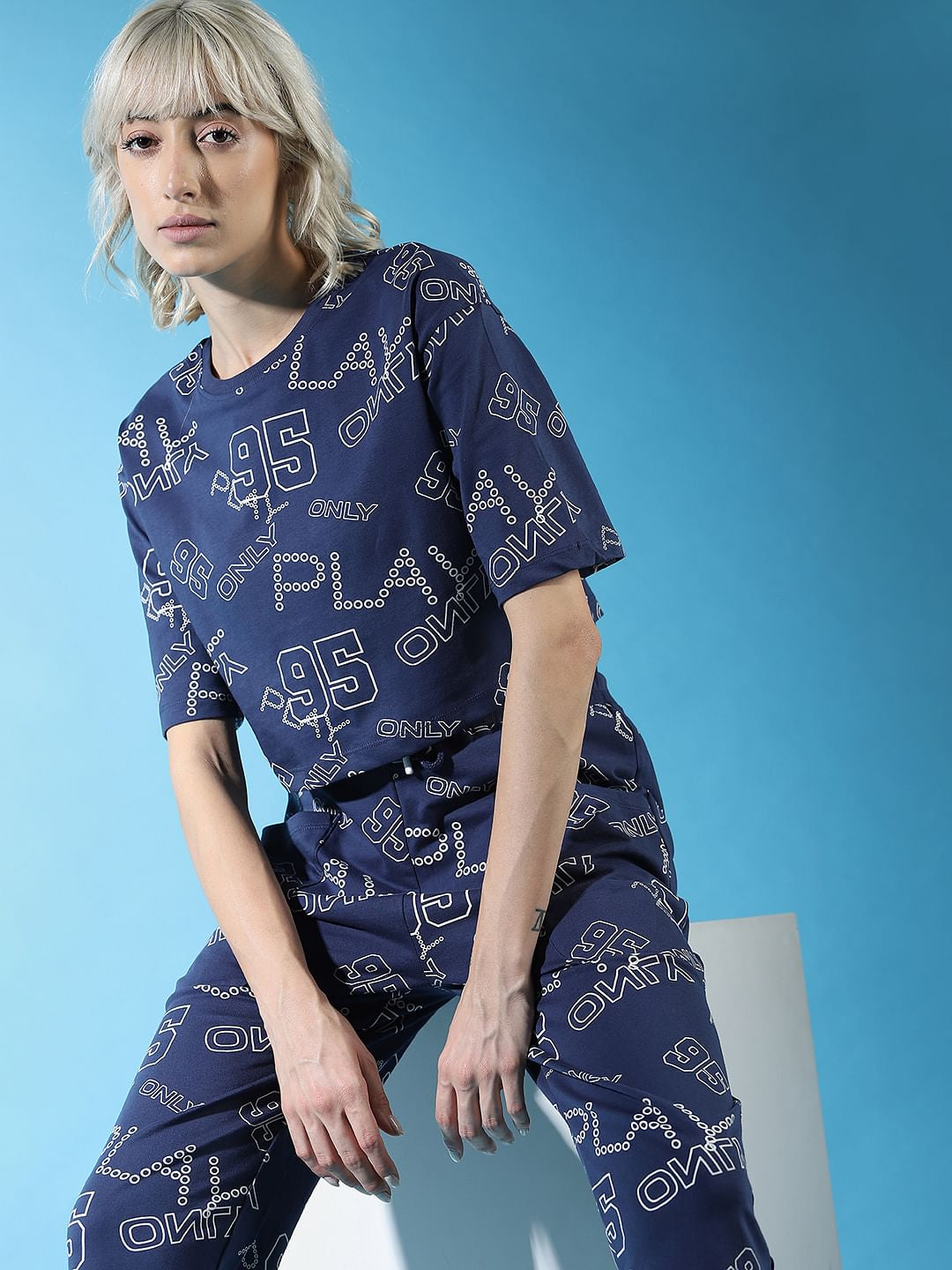 Play Blue All Over Print Co-Ord Sweatshirt