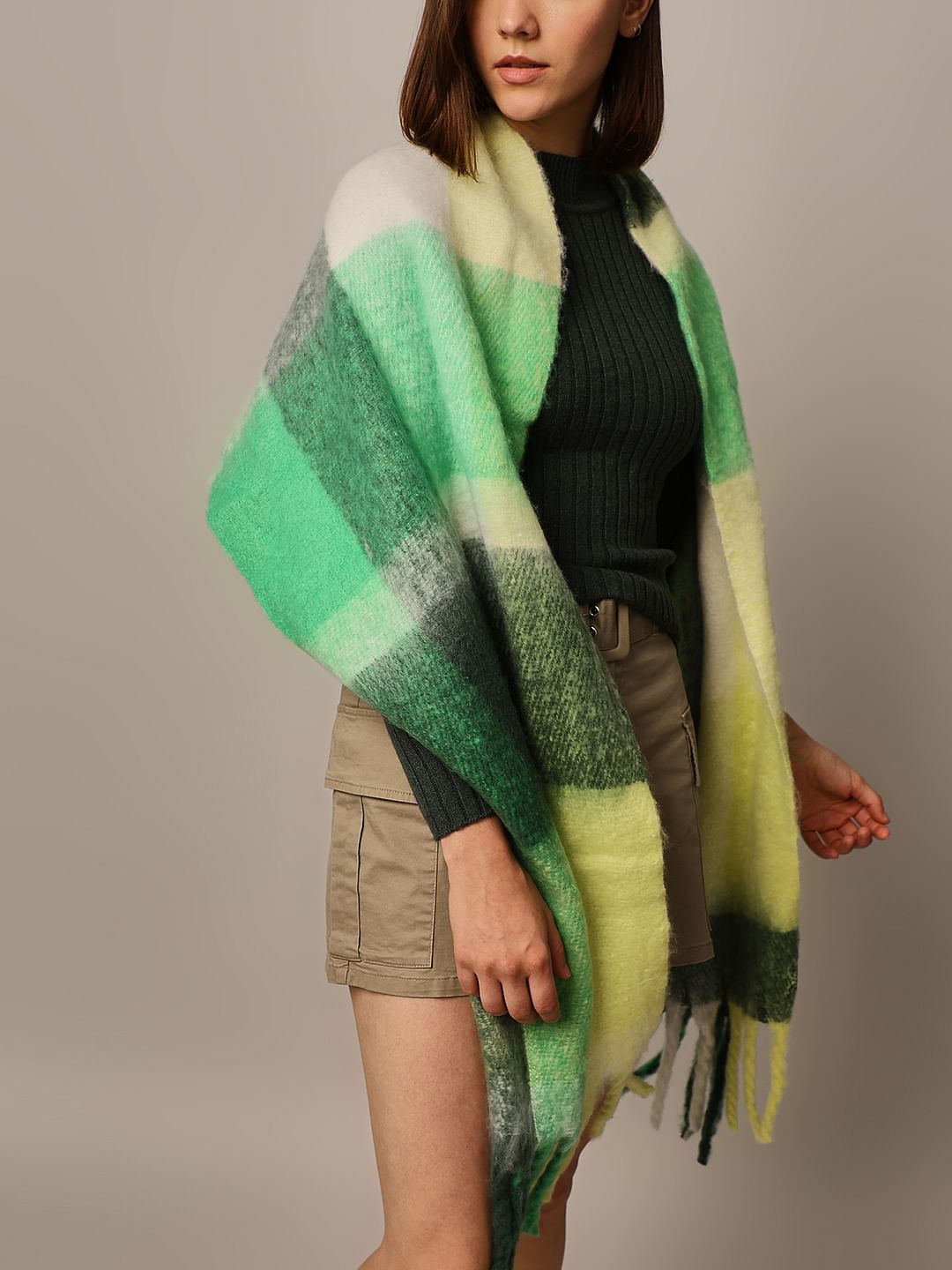 Green Brushed Scarf