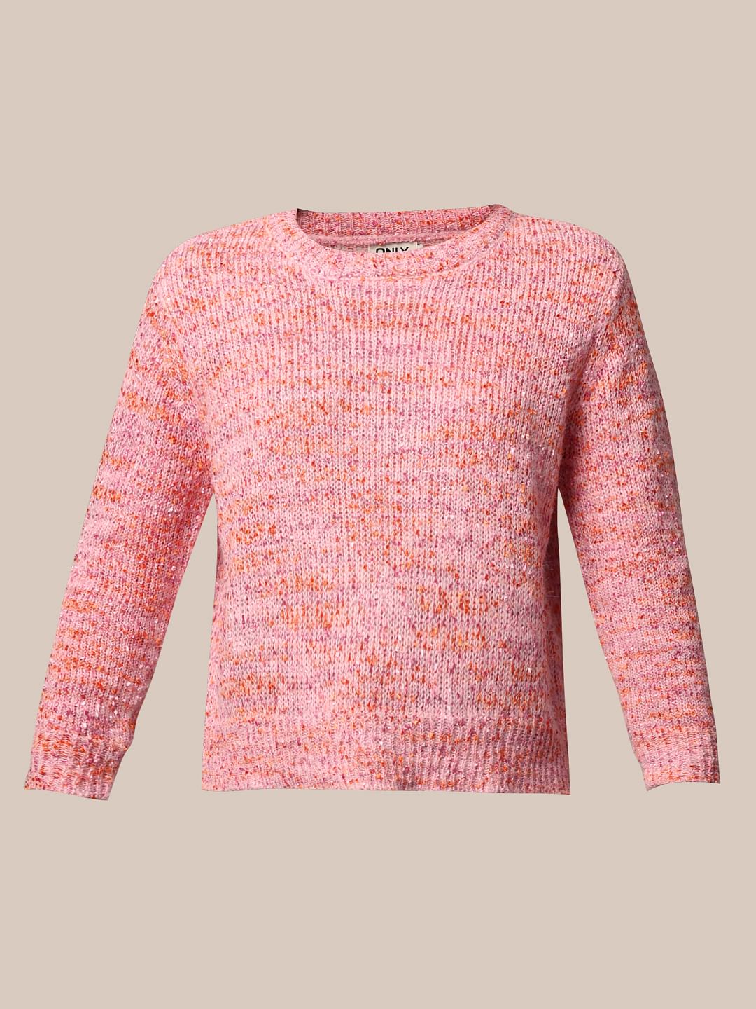 Pink Textured Fuzzy Pullover