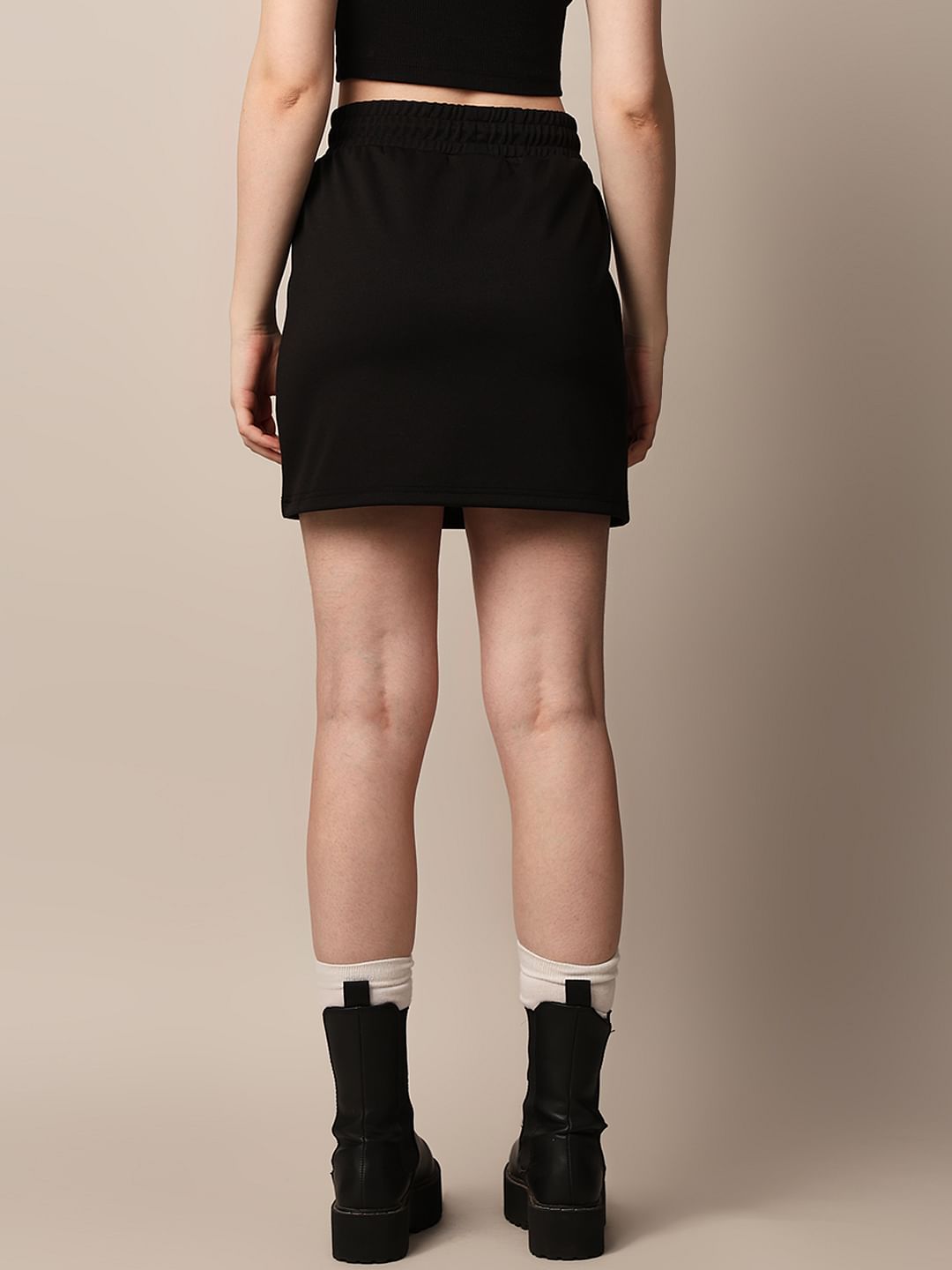 Black Co-Ord Set Cargo Skirt