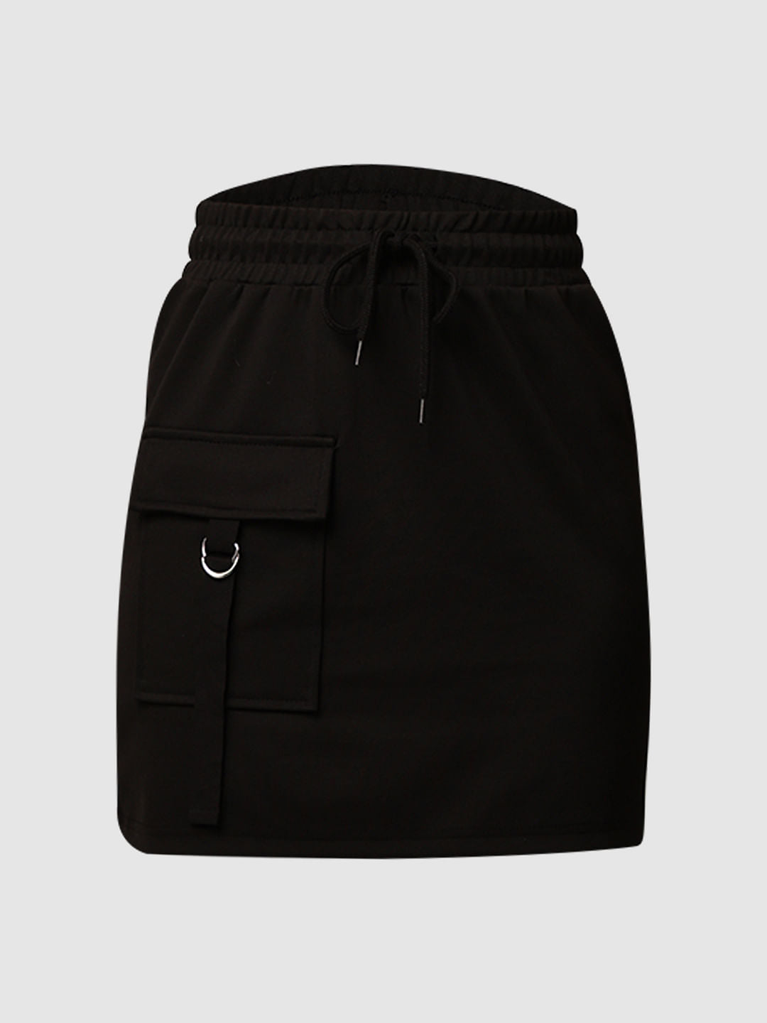 Black Co-Ord Set Cargo Skirt