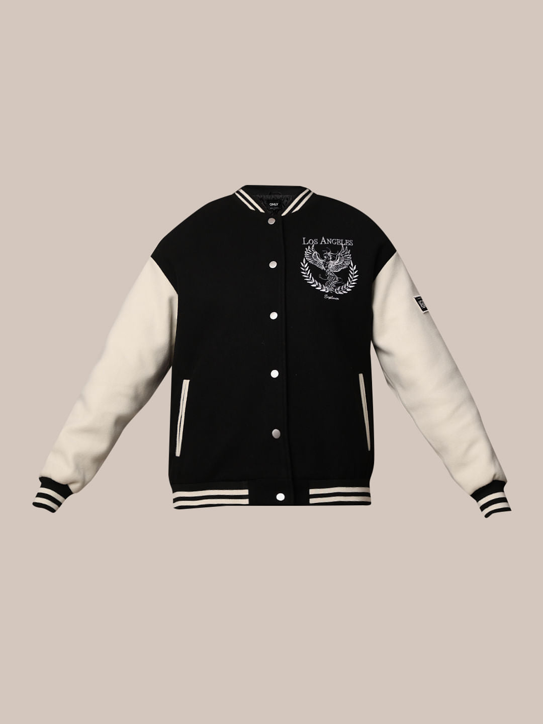 Black Varsity Bomber Jacket