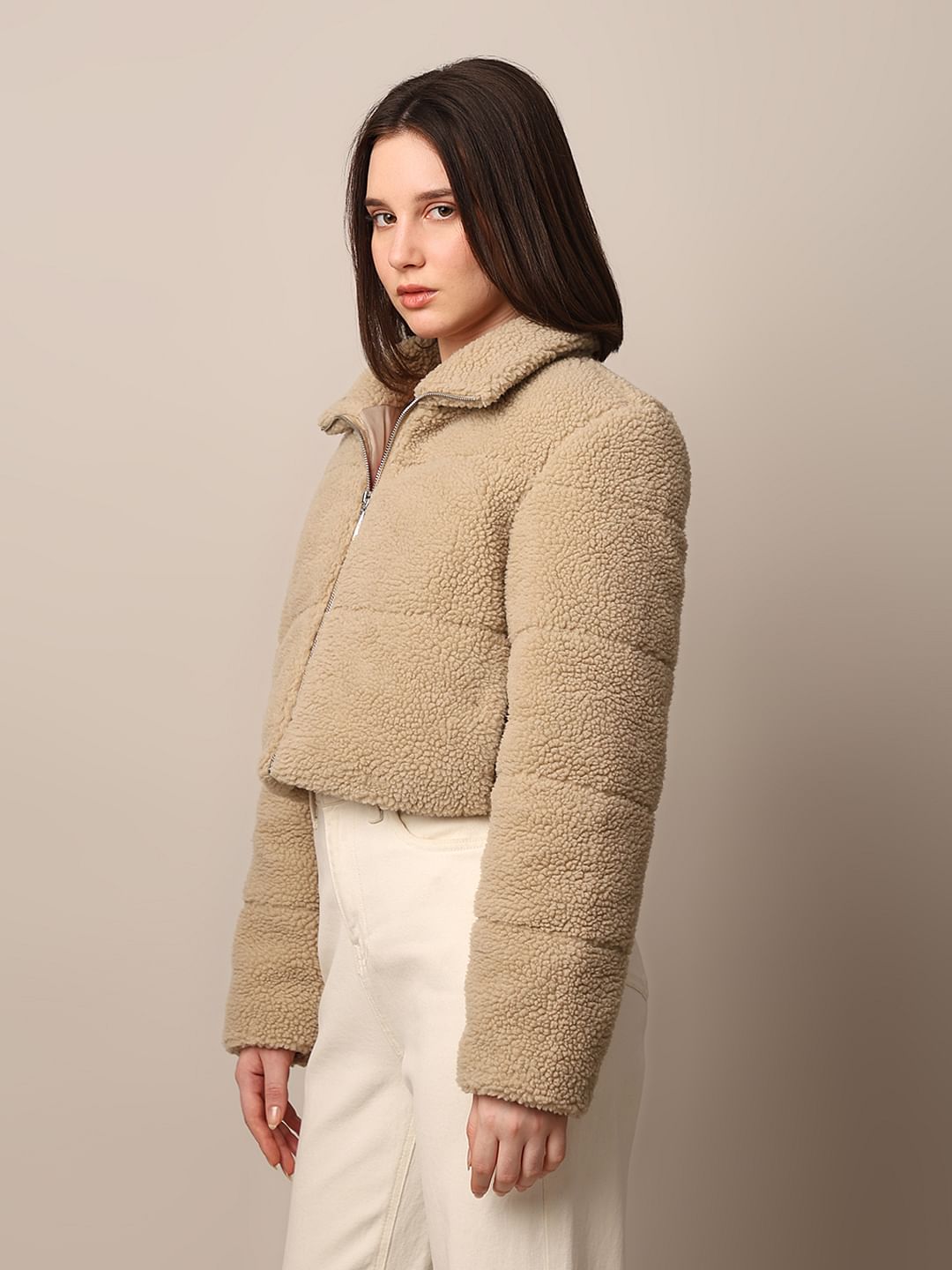 Brown Short Teddy Jacket