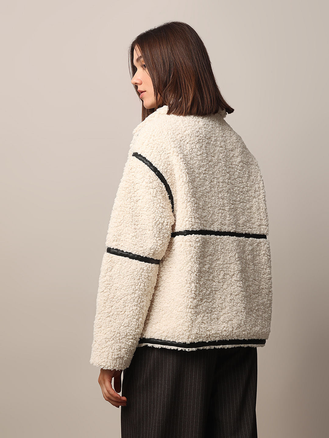 Off-White Loose Fit Teddy Jacket