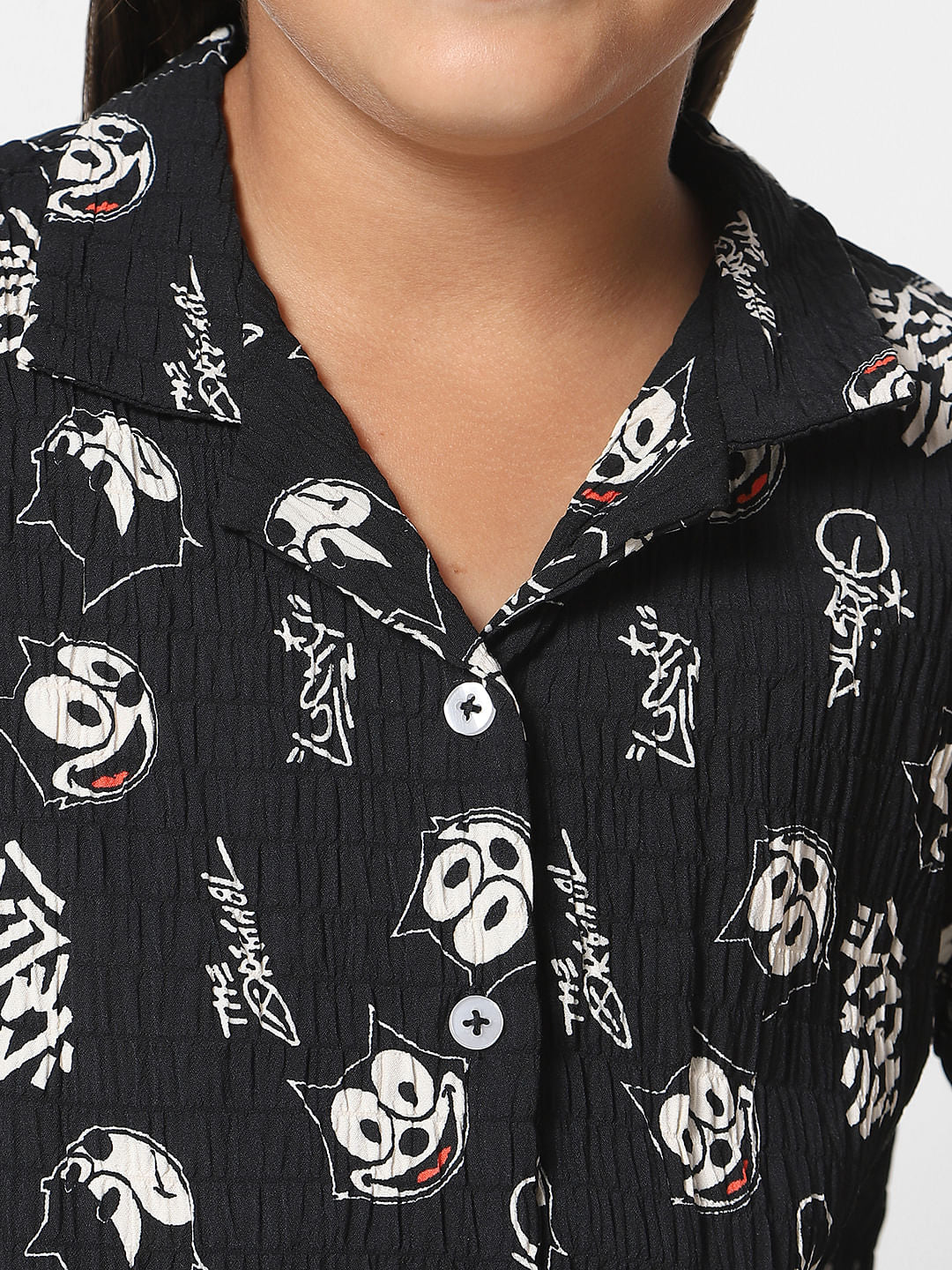 Kids Only X Felix Black Printed Shirt