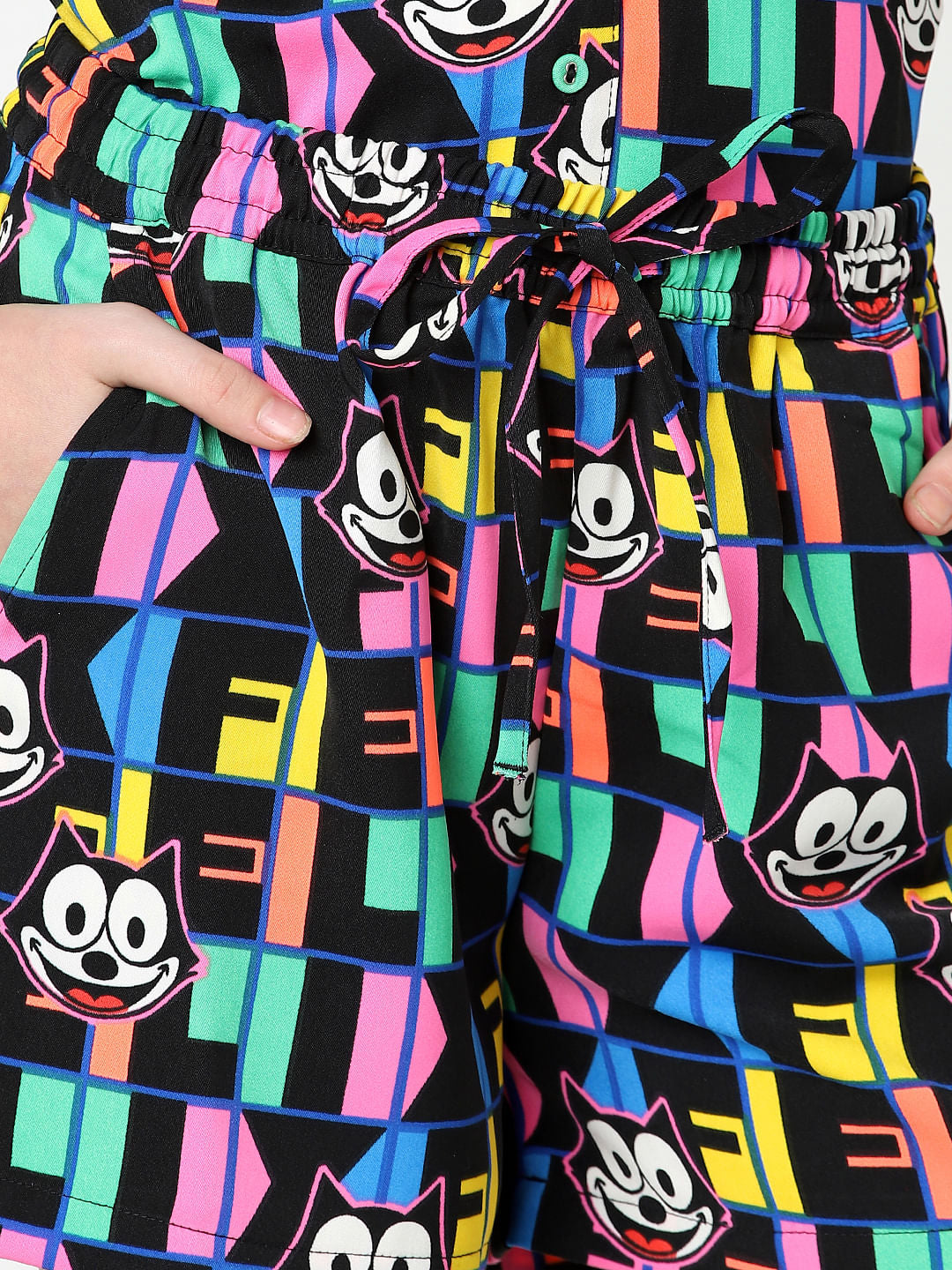 Kids Only X Felix Black All Over Print Co-Ord Shorts