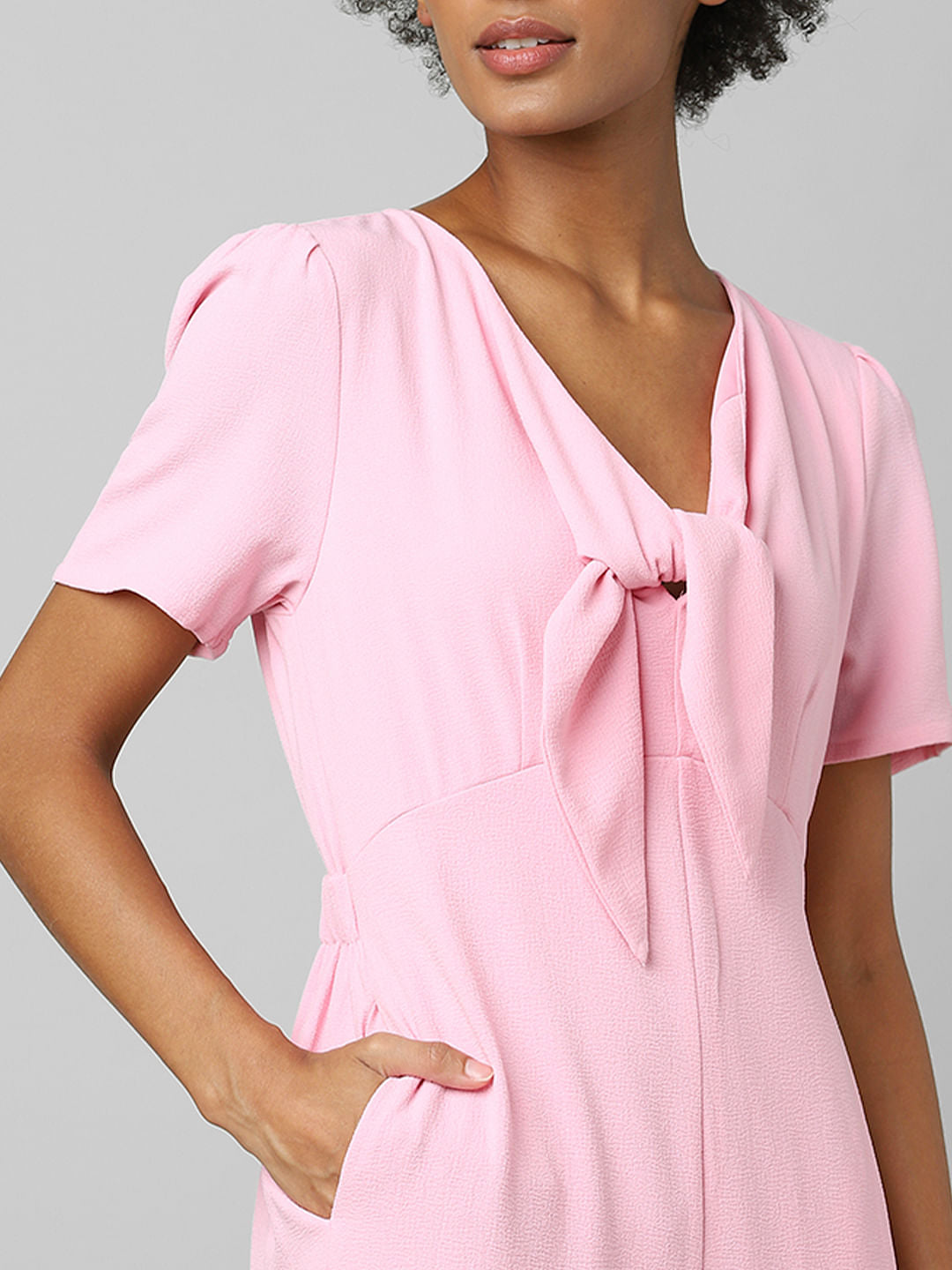 Pink Bowtie Jumpsuit