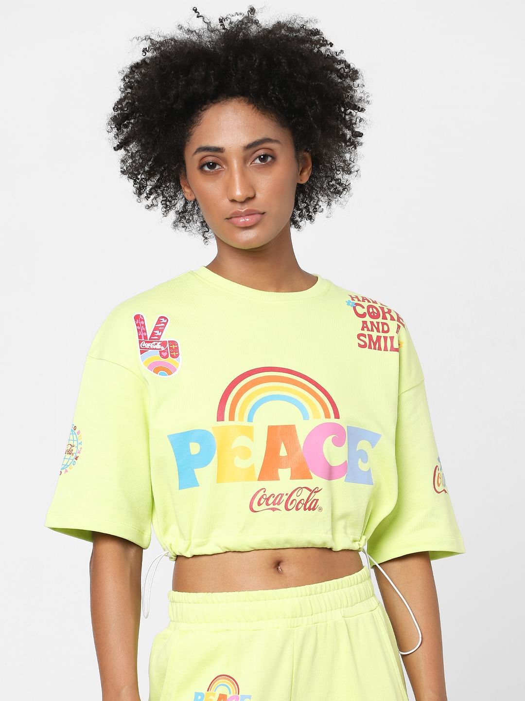 Only X Coca Cola Green Co-Ord Sweatshirt