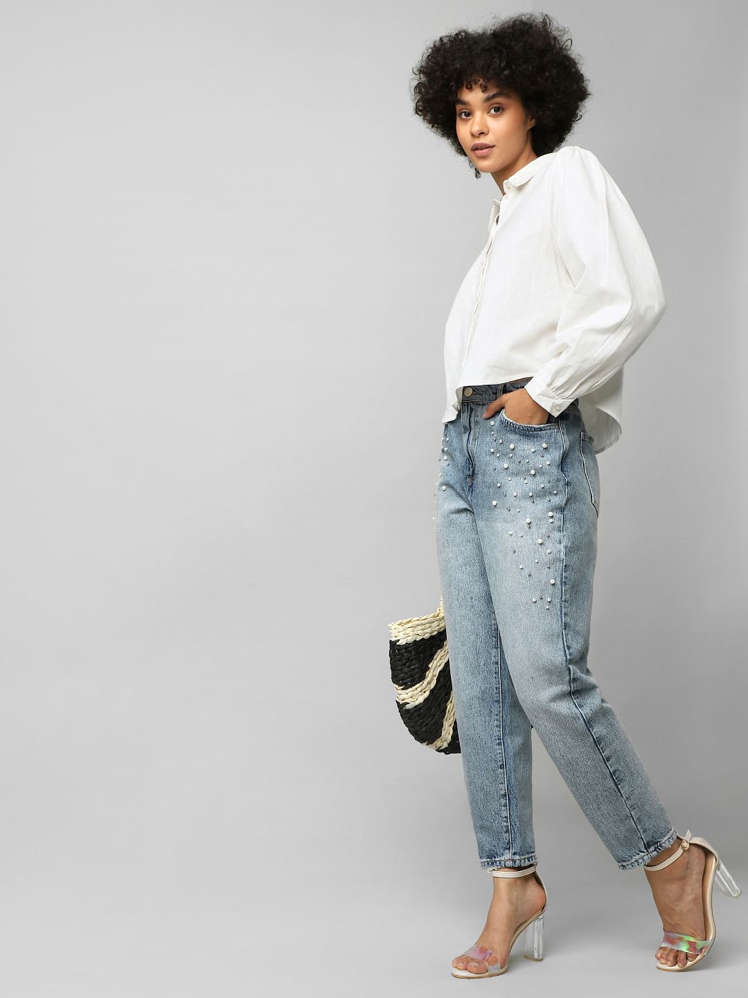 White Lace Detail Shirt