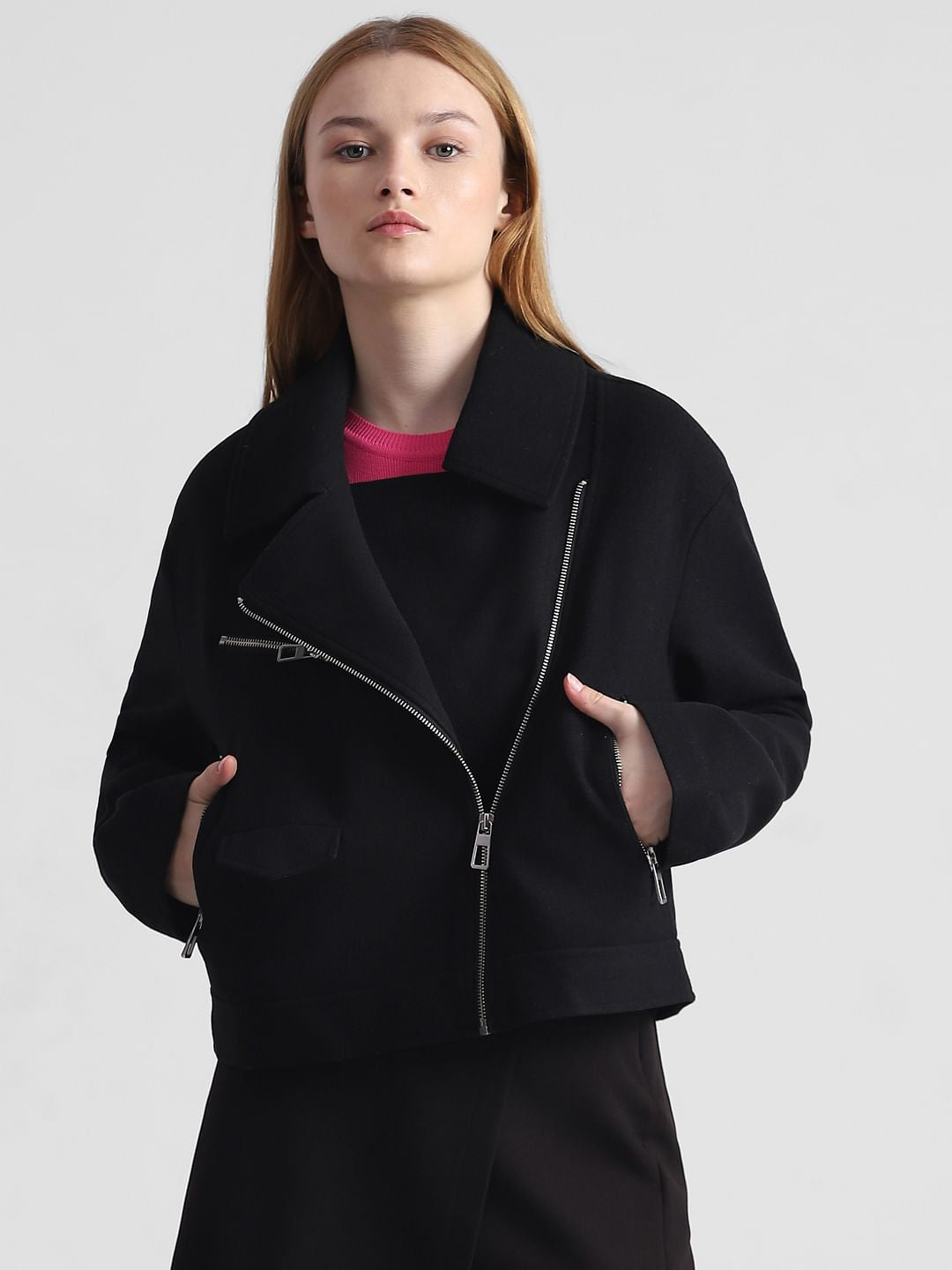 Black Short Biker Jacket