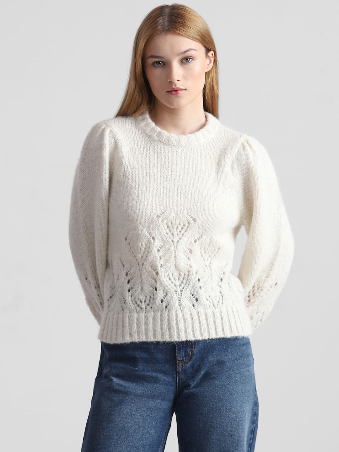 Off-White Pointelle Knit Pullover