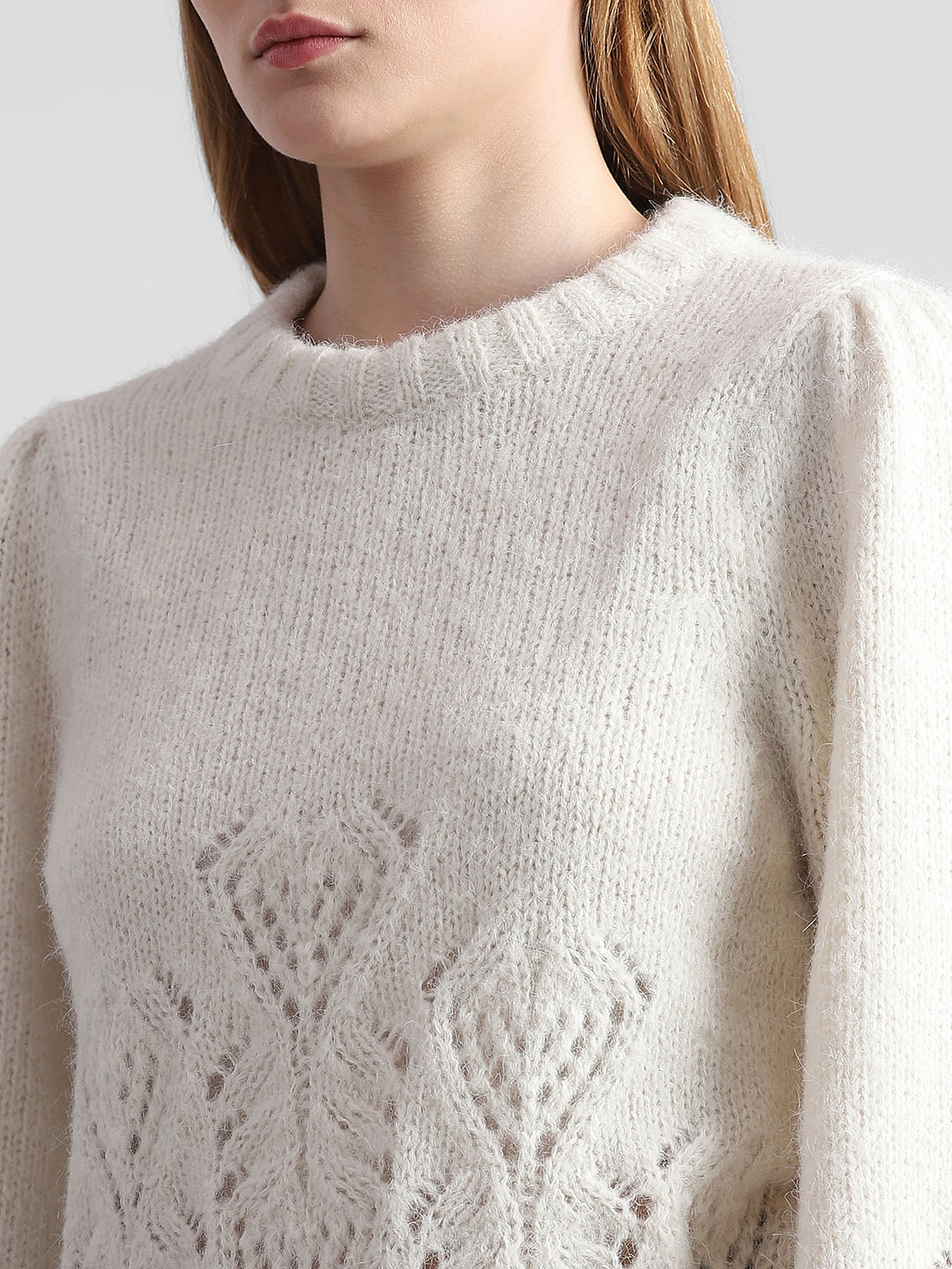 Off-White Pointelle Knit Pullover
