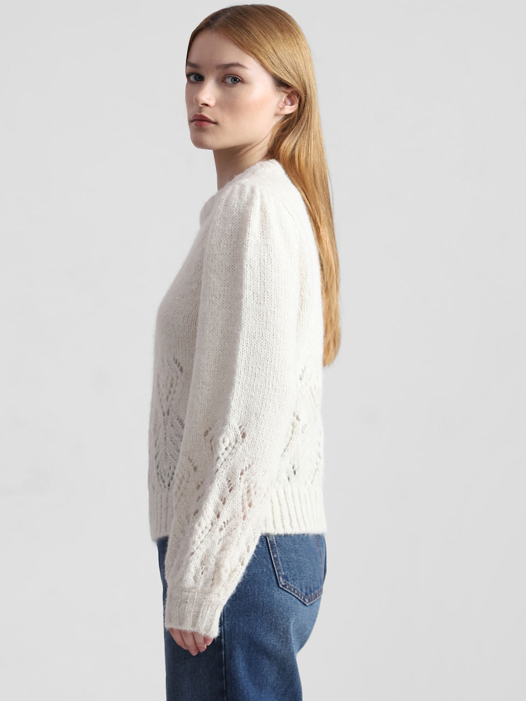 Off-White Pointelle Knit Pullover