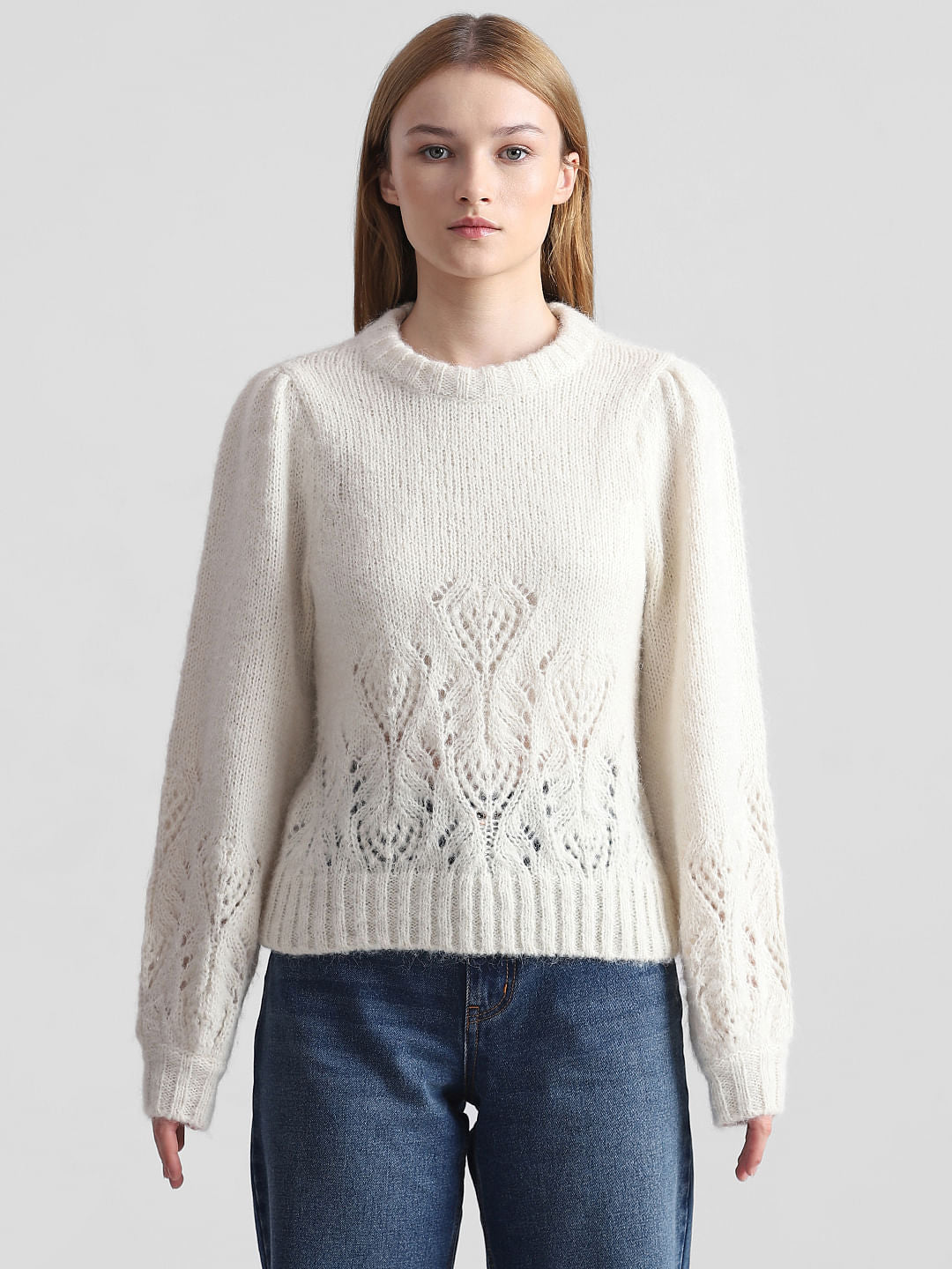 Off-White Pointelle Knit Pullover