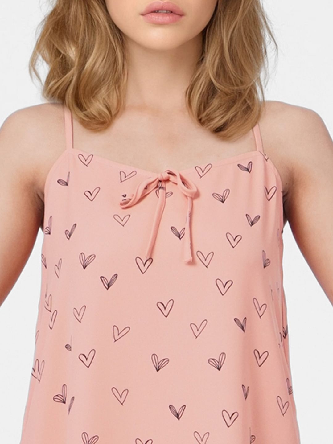Pink Printed Slip Dress