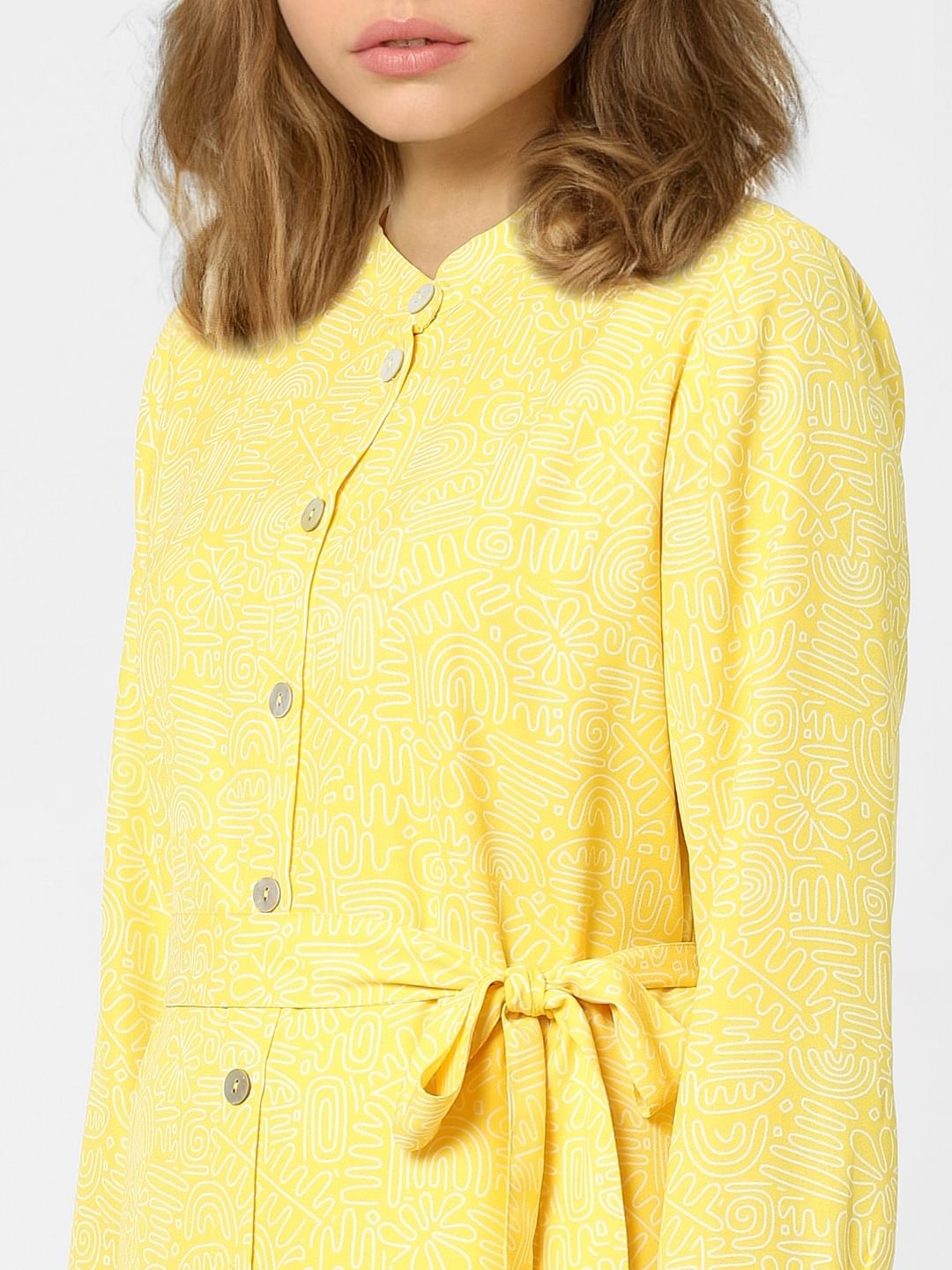 Yellow Printed Dress