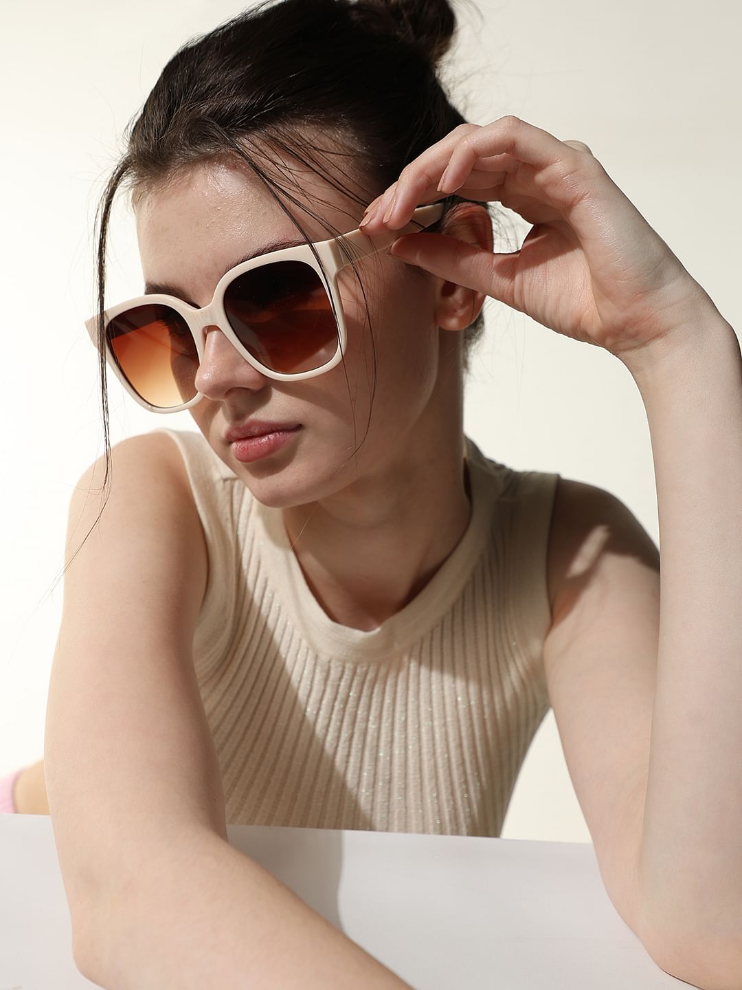 Pink Square Sunglasses