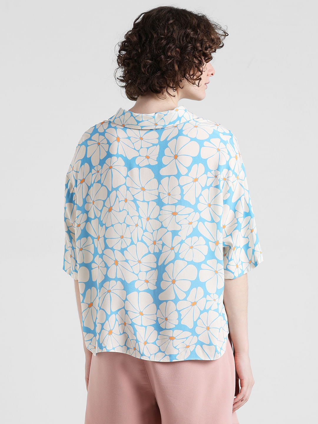 Blue Floral Print Shirt