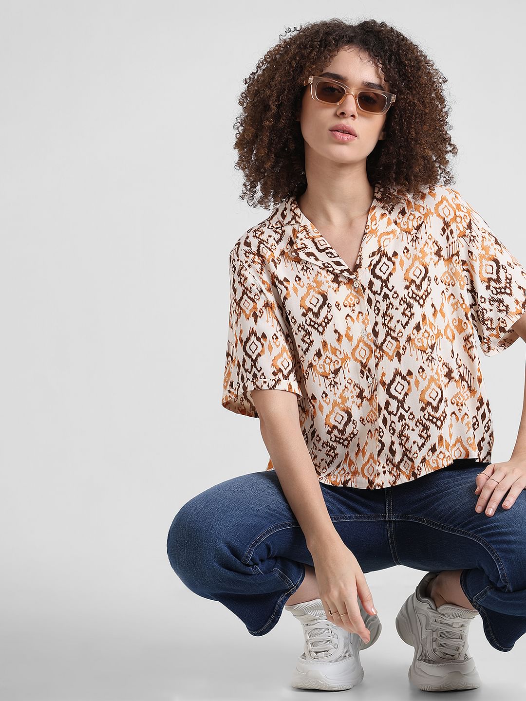 Brown Printed Shirt