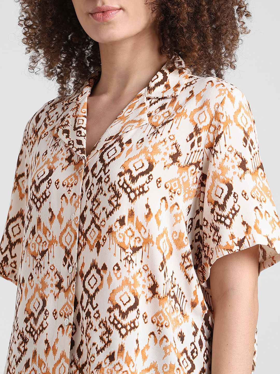 Brown Printed Shirt