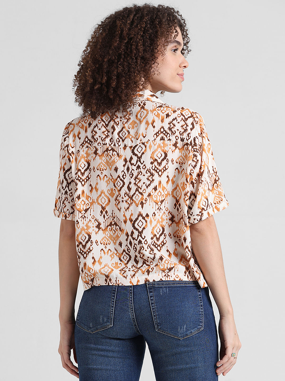 Brown Printed Shirt
