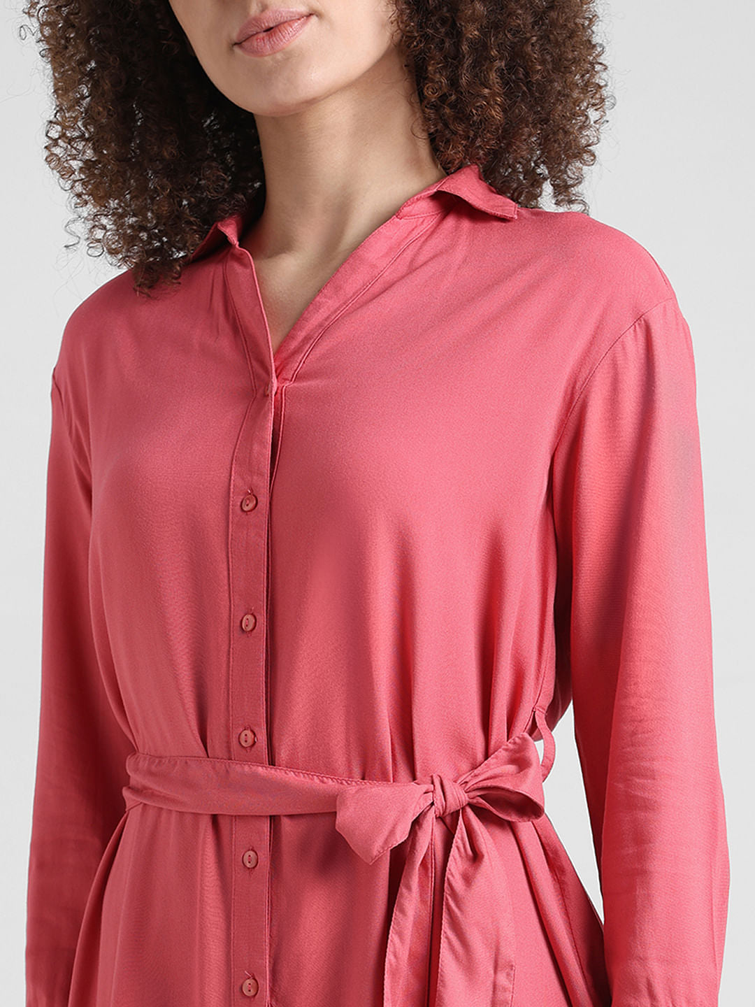 Pink Short Shirt Dress