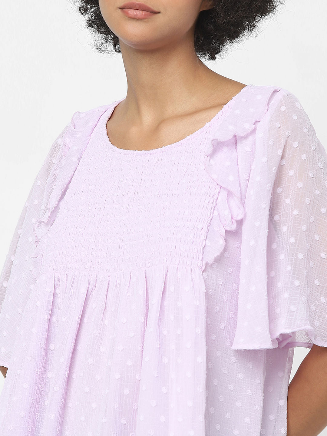 Lavender Smocked Top