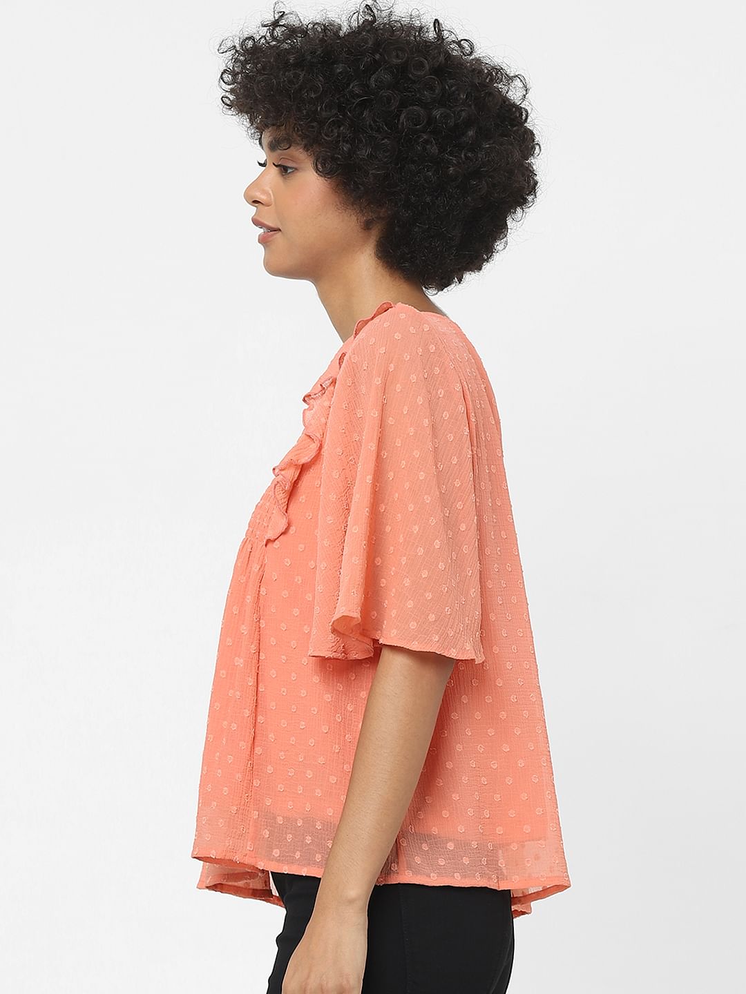Peach Smocked Top