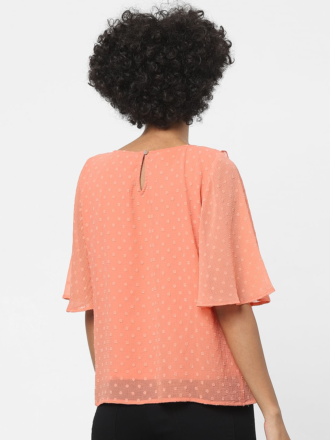 Peach Smocked Top