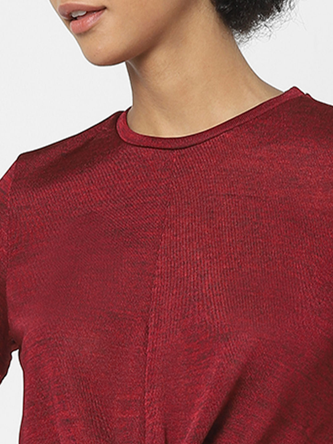 Maroon Front Knot Top