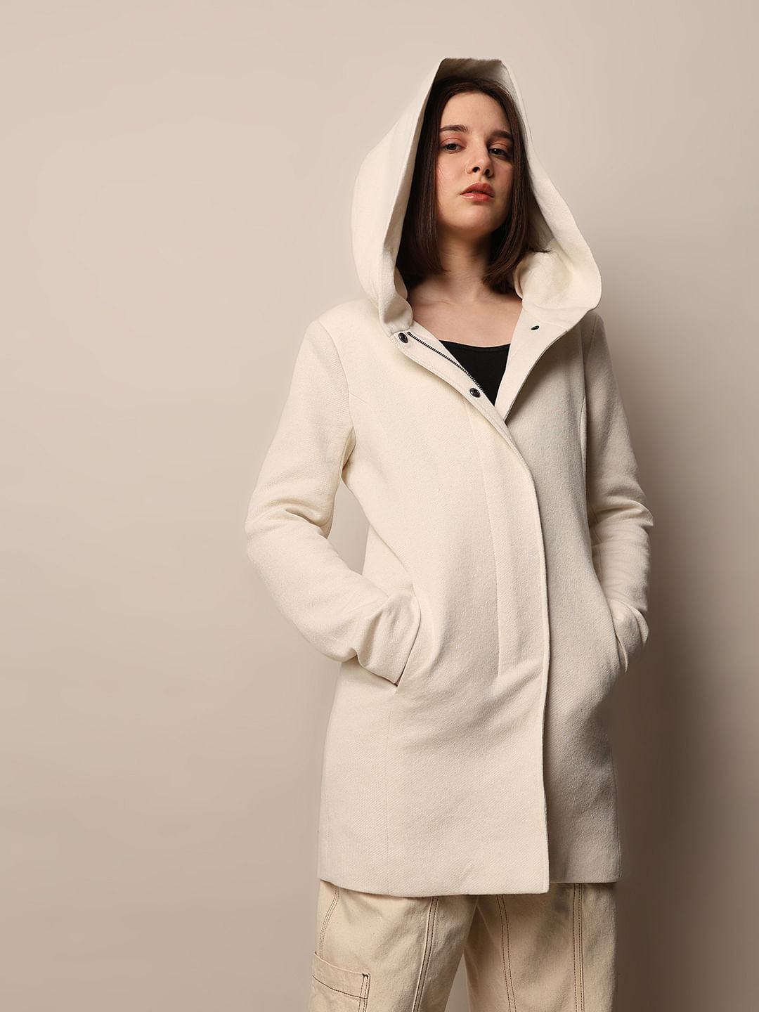 White Hooded Coat