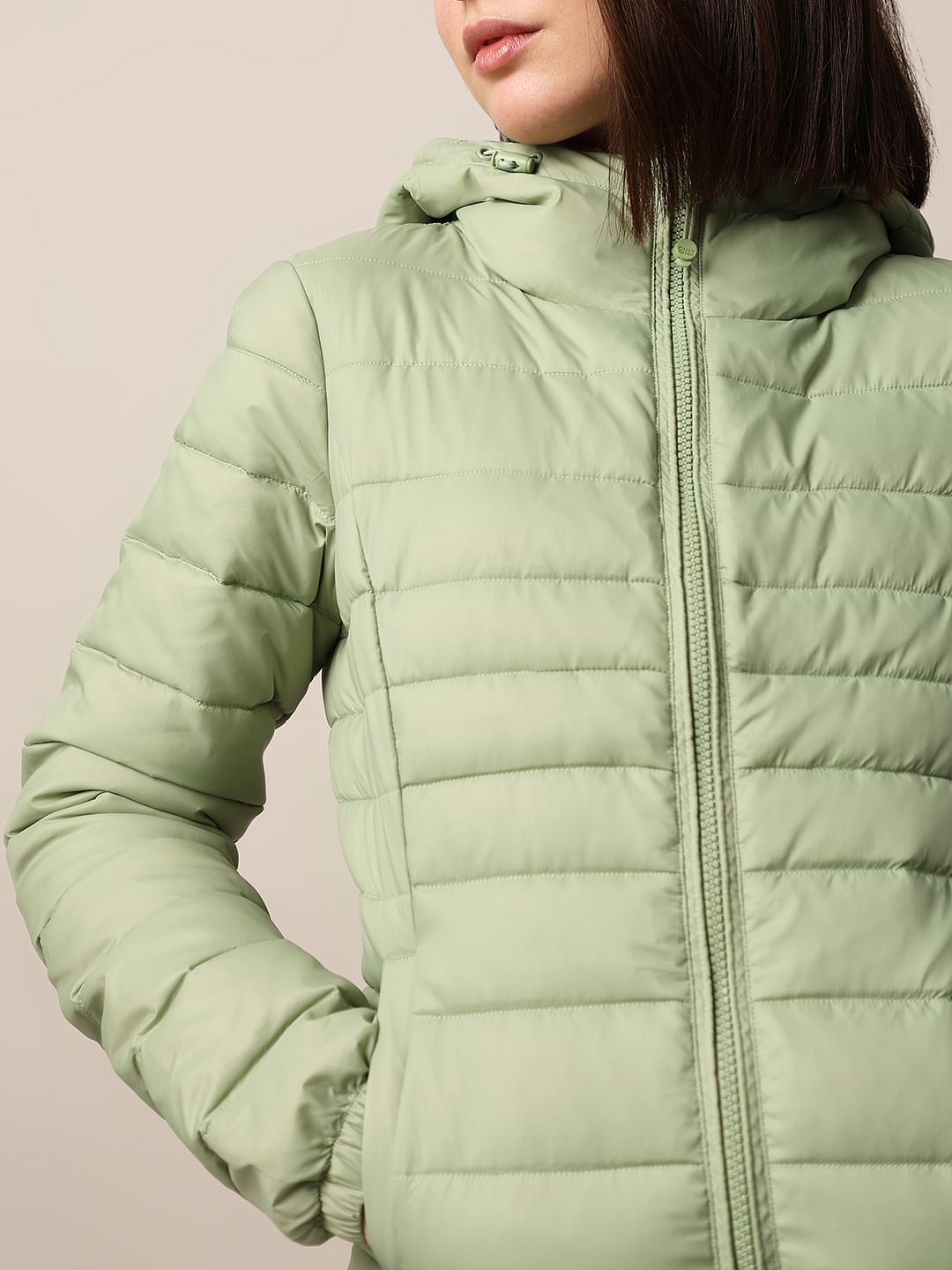 Green Hooded Puffer Jacket