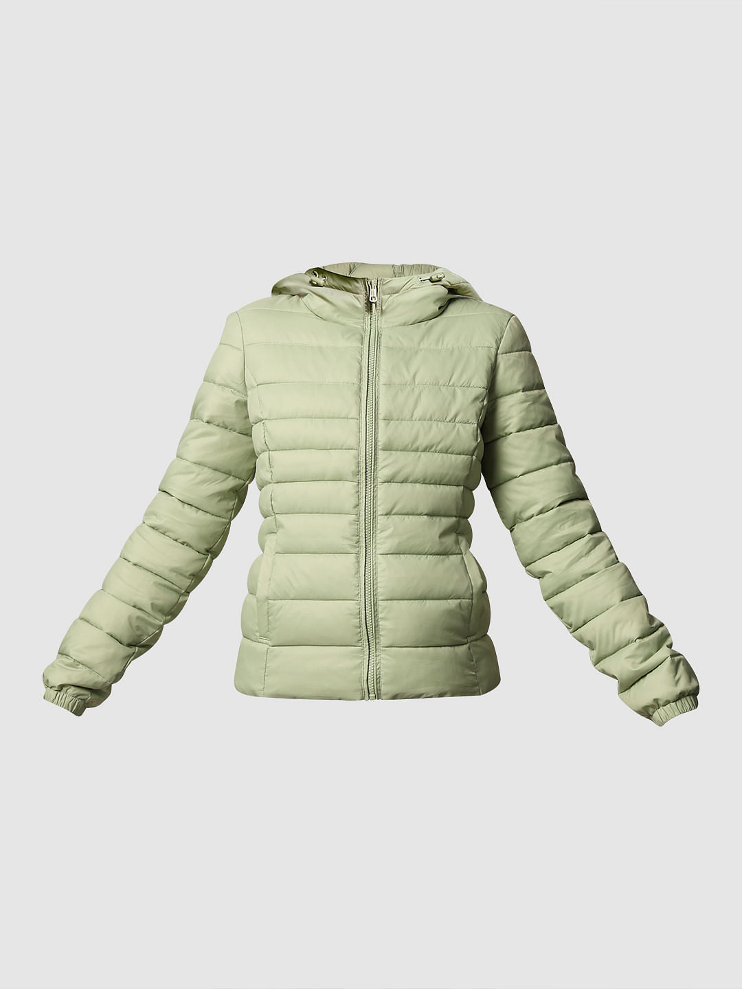 Green Hooded Puffer Jacket