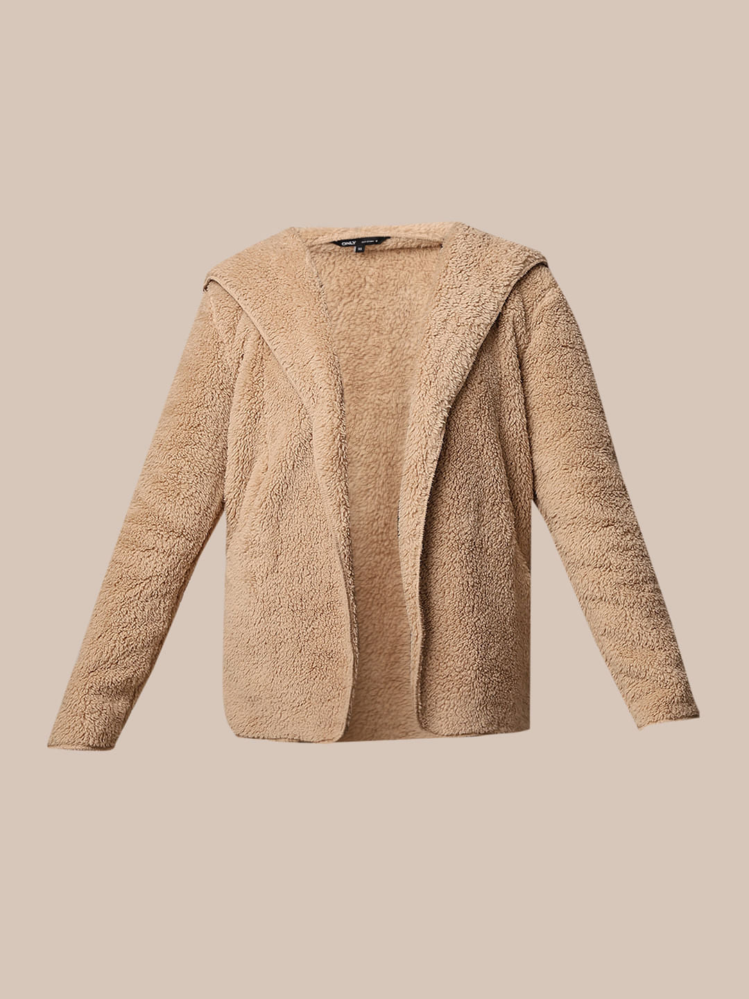 Brown Hooded Sherpa Coat