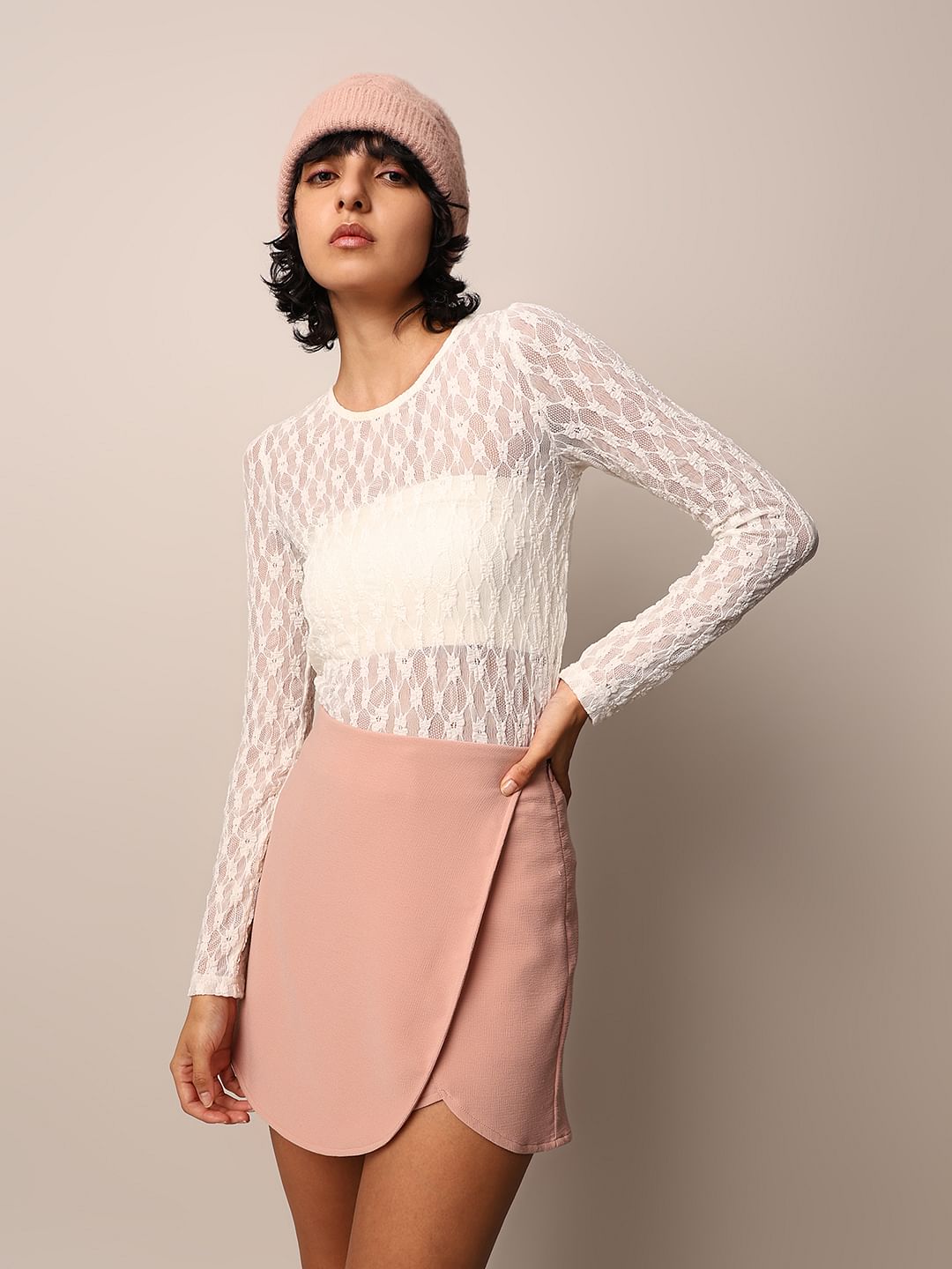 White Sheer Lace Top