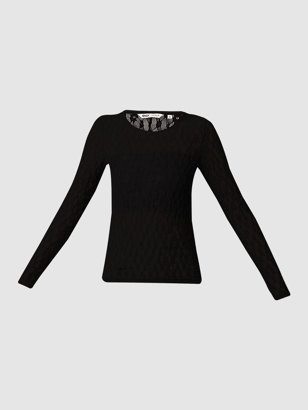 Black Sheer Lace Top