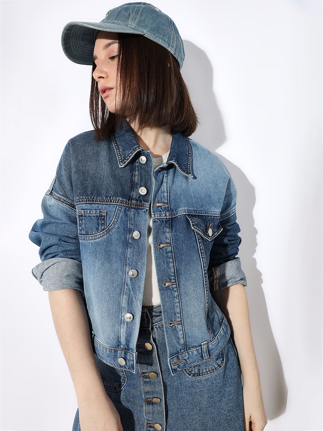 Blue Reworked Denim Jacket