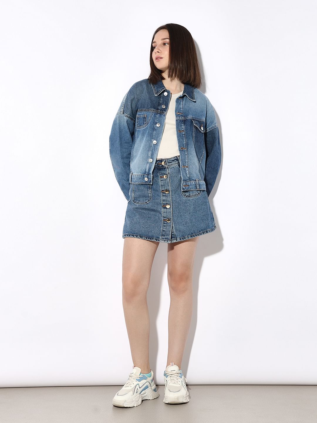 Blue Reworked Denim Jacket