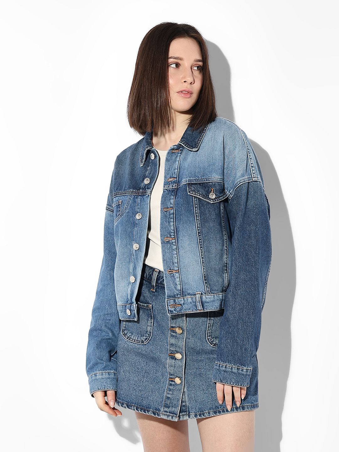 Blue Reworked Denim Jacket