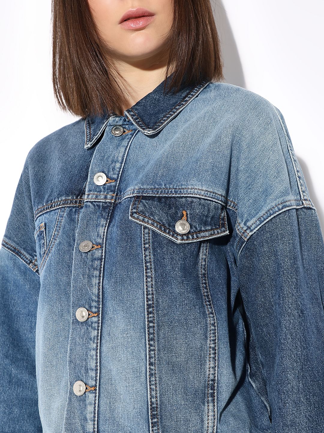 Blue Reworked Denim Jacket