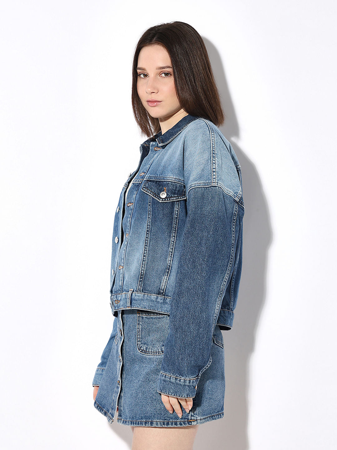 Blue Reworked Denim Jacket