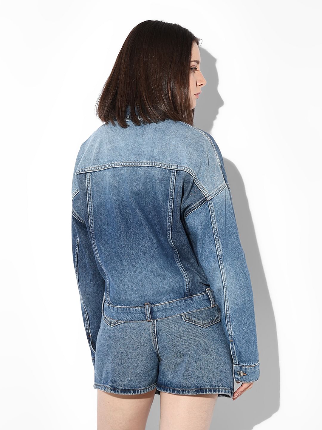 Blue Reworked Denim Jacket