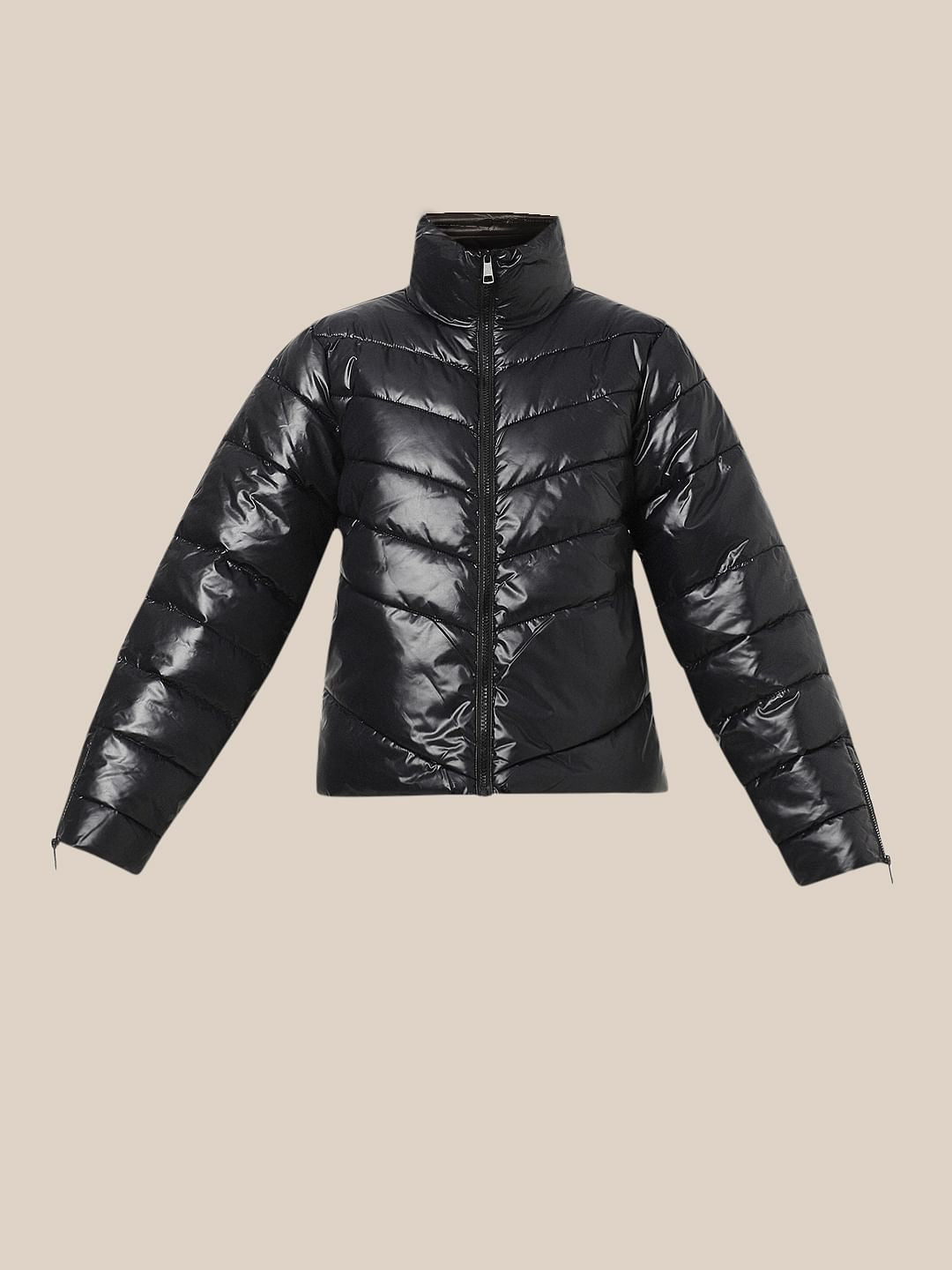 Black Short Puffer Jacket