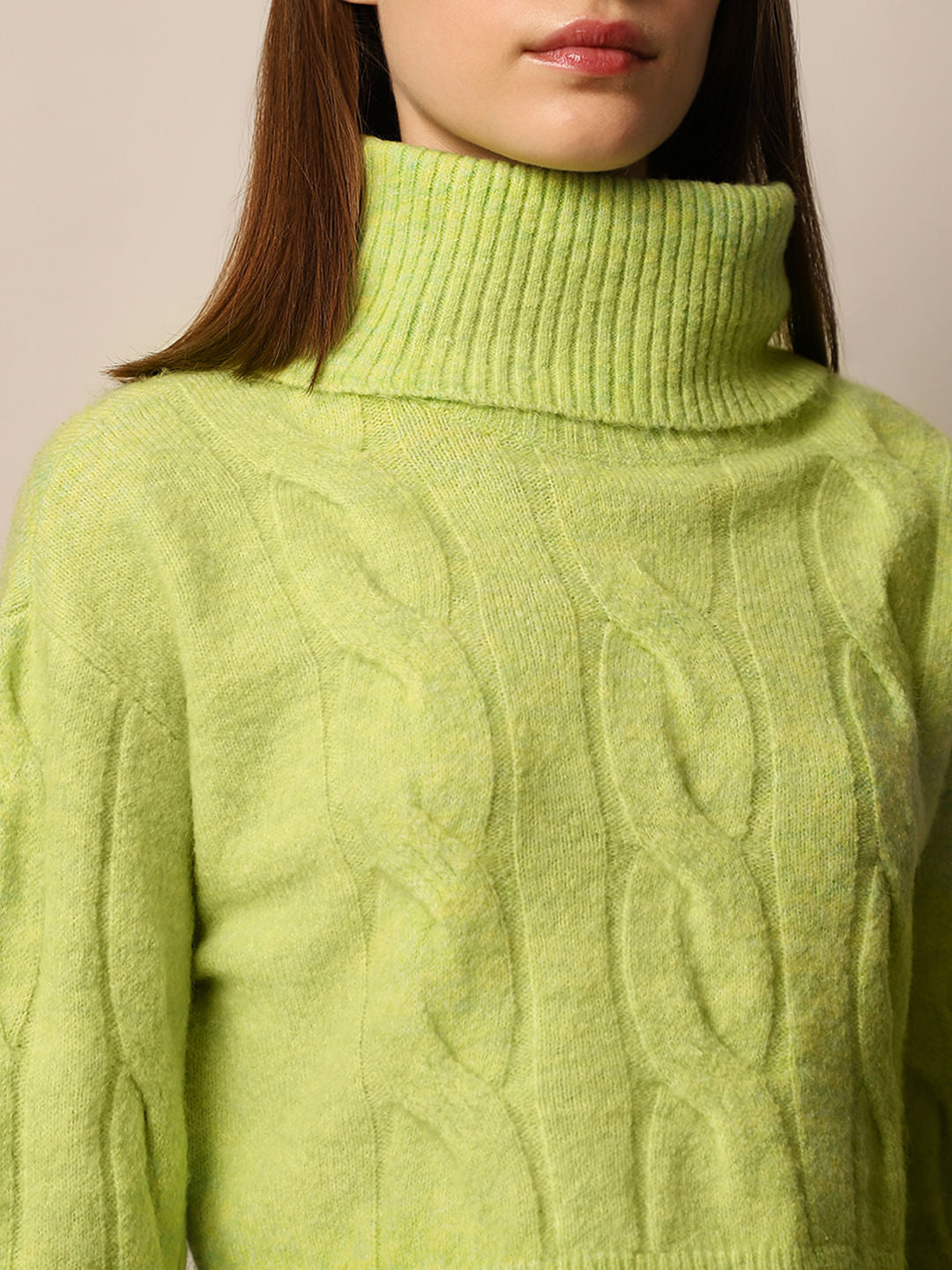 Green Turtleneck Pullover
