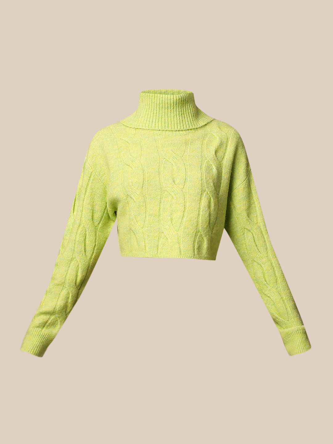 Green Turtleneck Pullover